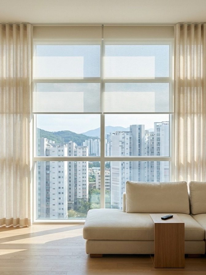 전동 커튼 · 블라인드 실제 시공 사진